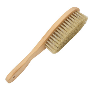 <b>Clothes</b> Brush Solid Wood Handle Pig Bristle And Horsehair Soft Bristles Durable <b>Cleaning</b> Dust Removal Brush - Product Image 2