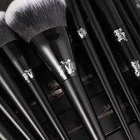 Pinceaux de maquillage vegan pour débutants, série 11 pièces, pinceau à flamme KVD4 personnalisé, vente en gros d'usine