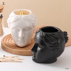 Ins corps humain visage art porcelaine bougie vases <span class=keywords><strong>en</strong></span> gros nordique mariage décor à la maison mat <span class=keywords><strong>vase</strong></span> <span class=keywords><strong>en</strong></span> céramique pour fleur - Product Image 2
