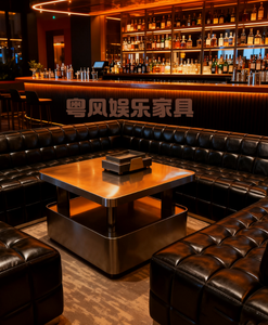Set di Divani in Pelle Moderni a Forma di Pane Trapuntati, Sedute di Lusso per Bar, <span class=keywords><strong>Club</strong></span> e Lounge - Product Image 3