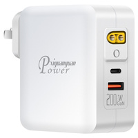 Chargeur universel de voyage 200W pour ordinateur portable, compatible avec les normes australiennes, Gan PD 3.1 Type C, QC3.0 USB A, charge rapide, pour ASUS ROG Zephyrus G16