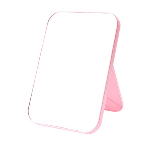 Desktop Makeup <b>Mirror</b> Square <b>Plastic</b> Frame Silver Lens Foldable Portable One Way <b>Mirror</b> For Vanity Use - Product Image 5
