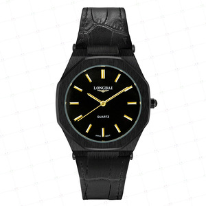 Montre pour homme - Montre octogonale tendance pour homme, bracelet en cuir, étanche - Product Image 6