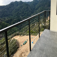 Rampe d'escalier de bonne qualité, rampe en tuyau de cuivre, rampe de balcon amovible