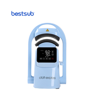 Presse à chaud automatique 3-en-1 BestSub Craft Express Easy Light Blue pour casquettes adultes et enfants 70cm 80cm 90cm