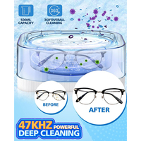 Professional Electric High Frequency 500ml 4 Modes Timer Jewelry Cleaning Machine Ultrasonic Retainer Cleaner