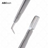 Abclash meilleure vente ensemble de levage de cils avec outil de séparateur d'isolation d'extension de cils en acier inoxydable en métal et rouleaux en silicone