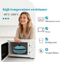 Four à micro-ondes et friteuse pour saucisses, ailes de poulet, steak de bœuf, filet de poisson, riz cuit à la vapeur - Compatible lave-vaisselle, pot chauffant léger