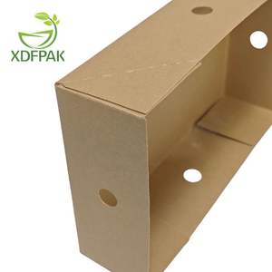 <span class=keywords><strong>Plateau</strong></span> carré pliable écologique et recyclable en carton kraft pour pique-niques, fêtes et repas emballés - Product Image 6