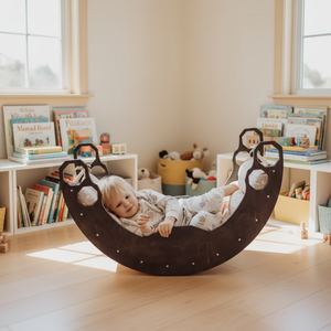Jouet d'éveil Montessori en bois pour bébé, chaise à bascule, mobilier de jeu, maisonnette pour jardinage à domicile - Product Image 3