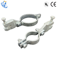 Collier de serrage industriel fixe en acier au carbone galvanisé argenté, homologué CE, OEM, robuste, résistant à la corrosion et aux chocs