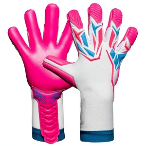 Gants de gardien de but de football rose en latex avec protection des doigts pour entraînement et match - Product Image 3