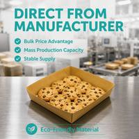 Direct van de fabriek: wegwerp papieren voedselbakjes, papieren bootvormige bakjes met PLA-coating, fruitbakjes van kraftpapier voor fruit en gebakken voedsel.