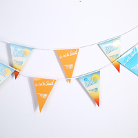 Vente en gros de fanions décoratifs triangulaires en polyester, durables, réglables, économiques, personnalisés, à suspendre, en guirlande, drapeaux, bannières