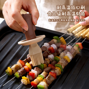 Mini Bear Oil Brush With Bottle Silicone Basting Brush For <b>BBQ</b> Pancake Baking Kitchen Use - Product Image 4
