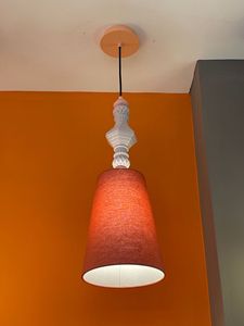 Lampe suspendue en céramique vintage pour boutique de vêtements unique, chambre à coucher, salon, salle à manger, villa, art bleu - Product Image 1