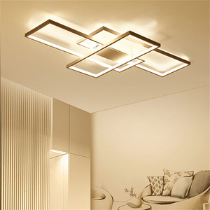 Lámpara de techo <span class=keywords><strong>LED</strong></span> <span class=keywords><strong>Rectangular</strong></span>, luz moderna con Control remoto regulable para sala de estar, dormitorio, <span class=keywords><strong>cocina</strong></span>, gran oferta - Product Image 2