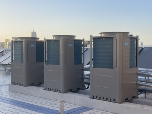 เครื่องทำน้ำร้อนแบบปั๊มความร้อนจากอากาศ ขนาด 20kw-100kw สำหรับใช้งานเชิงพาณิชย์ ใช้สารทำความเย็น R410A - Product Image 4