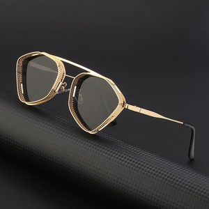 Lunettes de soleil steampunk sur mesure unisexe, monture métallique, protection UV400, verres PC, style Instagram, origine Taizhou - Product Image 3