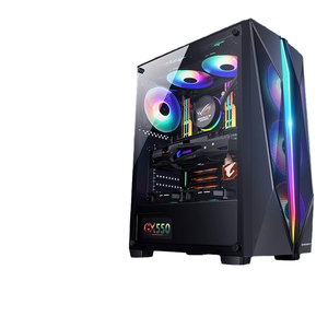 Evesky Phantom <span class=keywords><strong>Opera</strong></span> I MID Tower แชสซีเหล็กคอมพิวเตอร์เดสก์ท็อป DIY เกม RGB แบบโปร่งใสเต็มด้านระบายความร้อนด้วยน้ำแผ่นใหญ่ ATX - Product Image 1