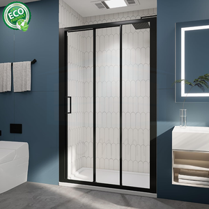 Puerta de Ducha Semi-Frameless con Vidrio Transparente de 10 mm, Acabado Dorado Cepillado, Deslizamiento Silencioso, OEM - Hommie - Product Image 2