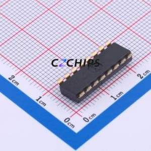 DSIC08LSGET DIP Switch SMD-16P,6x20.3mm Switch Flat Toggle, Raised Type Single Pole Single Throw 8 Gull Wing Type - Product Image 2