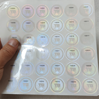 Etiquetas Adhesivas Holográficas 3D Personalizadas, Material PET Anti-Falsificación, Etiquetas Transparentes con Logotipo