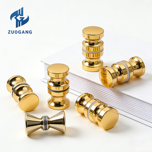 Modern Design Solid Aluminum Alloy Back-to-Back Shower <strong>Door</strong> <strong>Knobs</strong> for Villa Hotel Apartment Bathroom Glass Sliding <strong>Door</strong> Handle - Product Image 1