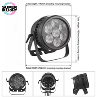 Projecteur LED extérieur IP65 7x20W RGBW 4-en-1 DMX RDM pour scène, événements et discothèques