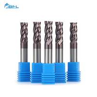 Herramientas de corte de carburo BFL para acero, fresa de extremo plano de 4 filos 4F-1/16"*1/8"*3/16"*1-1/2" en stock