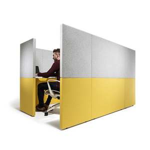 Mesa de ordenador moderna para oficina, divisor de centro de llamadas, estación de trabajo para 4 personas, estación de trabajo de partición acústica, suministro de China - Product Image 1
