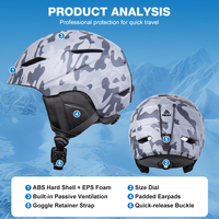 Usine Nouveau Design Jeunes Adultes Léger Ski Assesories Casque Sport Racing Sécurité Snowboard Casque