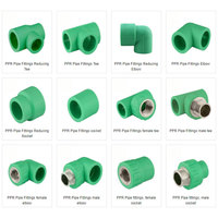 Raccord de tuyau PPR Sch160, double raccord en T femelle, raccord en T réducteur, adaptateur mâle-femelle, adaptateur d'union, clip en plastique, coude à 90 degrés
