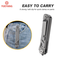 YUEYANG Portable multi-fonctionnel survie réparation couteau de poche Logo personnalisé pliant chasse 420 acier inoxydable pour bricolage