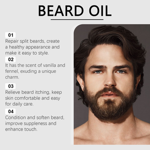 Olio Professionale per la Crescita della <span class=keywords><strong>Barba</strong></span> da <span class=keywords><strong>Uomo</strong></span>, Naturale e Profumato, Ammorbidente Organico, Promuove la Crescita della <span class=keywords><strong>Barba</strong></span>, Formato Personalizzato - Product Image 4