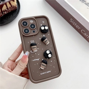 เคสโทรศัพท์ซิลิโคนแบบนิ่มสำหรับ iPhone 15เคสลายการ์ตูนกาแฟน่ารักสำหรับ iPhone 13 PRO MAX 14 12 11 XS XR XS MAX - Product Image 2