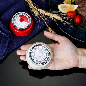 Stainless Steel Mechanical Timer 60 Min Round Kitchen Countdown Visual Reminder - Product Image 1