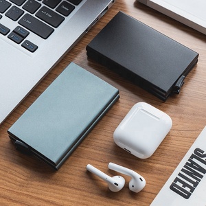 TILONSTAR TVC102 Fashion Aluminum Box Double Boxes Bank <b>Cards</b> <b>Card</b> Holder RFID Blocking Pop up Wallet - Product Image 6