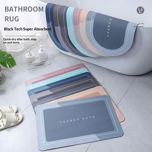 Oval Square Soft Diatomaceous Earth Non-Slip Quick-Dry <b>Absorbent</b> Bathroom & Kitchen Floor <b>Mat</b> - Product Image 3