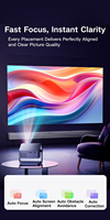Projecteur intelligent Android 9 mini 4K rotatif à 360 degrés, résolution 1080p, haut-parleur intégré, 3500 lumens, projection de 50'' à 150''