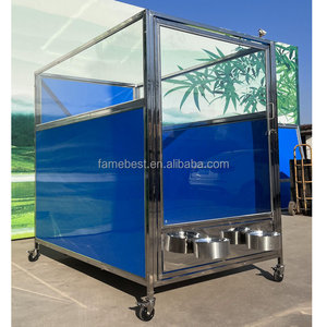 Chenil <span class=keywords><strong>pour</strong></span> <span class=keywords><strong>chien</strong></span> en acier inoxydable avec porte en verre trempé moderne <span class=keywords><strong>de</strong></span> luxe <span class=keywords><strong>pour</strong></span> <span class=keywords><strong>garderie</strong></span> <span class=keywords><strong>de</strong></span> chiens - Product Image 5