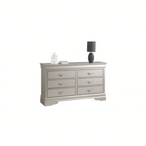 Commode Glory Furniture Lorana à 6 tiroirs, couleur champagne argenté, meubles de rangement contemporains pour chambre à coucher - Product Image 1