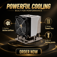 KYL6096-4UA 4U Pendingin CPU Aktif untuk Seri AMD EPYC 7000, Soket LGA6096, TDP 400W, Kipas Nidec