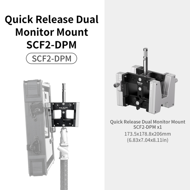 Selens SCF2-DPM Universal External Camera Monitor Support Plate Quick Mount System Quick Release Dual Monitor Mount Plate