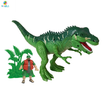T-Rex sonido y luz rugiente dinosaurio traje conjunto plástico juguete coche y avión figuras de acción militar para niños