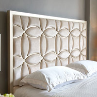 Ensemble de chambre à coucher en bois massif minimaliste de luxe, design de tête de lit haut de gamme unique, meubles de style antique européen, hôtel, appartement