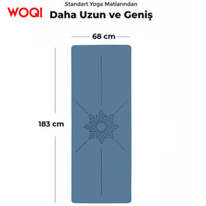 Tapis de yoga Woqi 183x68 cm, tapis de fitness épais en TPE, antidérapant, pour la maison, la salle de sport, la danse - Product Image 1