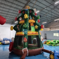 Château gonflable lune pour enfants, thème Joyeux Noël, nouveau design populaire, pour locations de fêtes