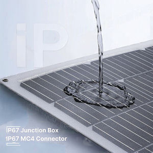 US EU <span class=keywords><strong>UK</strong></span> 100w 200w 300w pannelli solari flessibili monocristallino silicio ETFE 12V modulo PV uso marino 24% efficienza 182mm x 182mm - Product Image 2