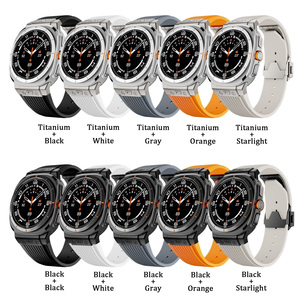 <span class=keywords><strong>Compatible</strong></span> <span class=keywords><strong>con</strong></span> <span class=keywords><strong>Samsung</strong></span> Galaxy Watch 7 47mm Ultra Watch Hengbao Edition Conector de metal Correa de <span class=keywords><strong>reloj</strong></span> de silicona de alta calidad - Product Image 4